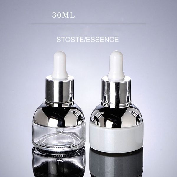 

30ml transparent glass dropper bottles empty essential oils perfume bottle women cosmetic container small packaging
