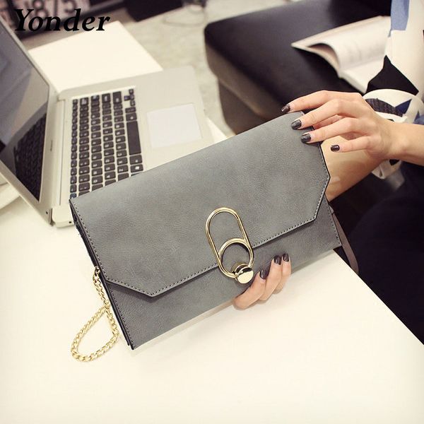 

yonder women clutches envelope leather women clutch purse bag female handbag chain messenger bags fashion ladies shoulder bag