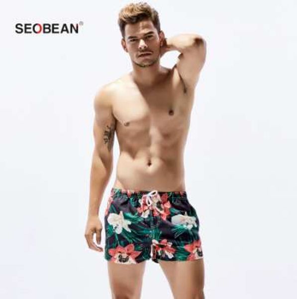 

summer mens flower pants male sweatpants board beach swim surfing shorts mens shorts bottoms swimwear quick drying