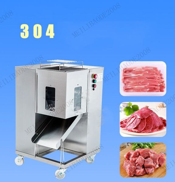 304 Acciaio inossidabile 110V / 220V QSJ-A Carne Cutter Meat Cuber Le attrezzature per la lavorazione degli alimenti sono dotate di due lame per utensili da cucina commerciali