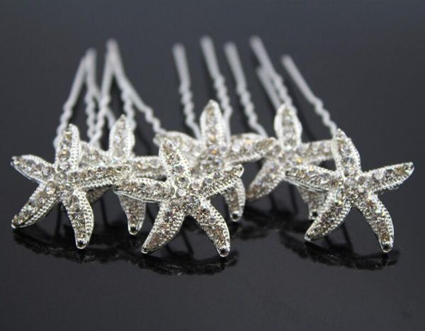 Bridal Wedding Hair Pins And Clips Rhinstone U Style Stick Women