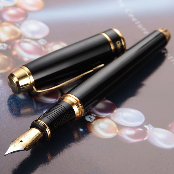 

0.5mm hero fountain pen gold clip black grey business gift pens with high-end gift box school office supplies writing stationery