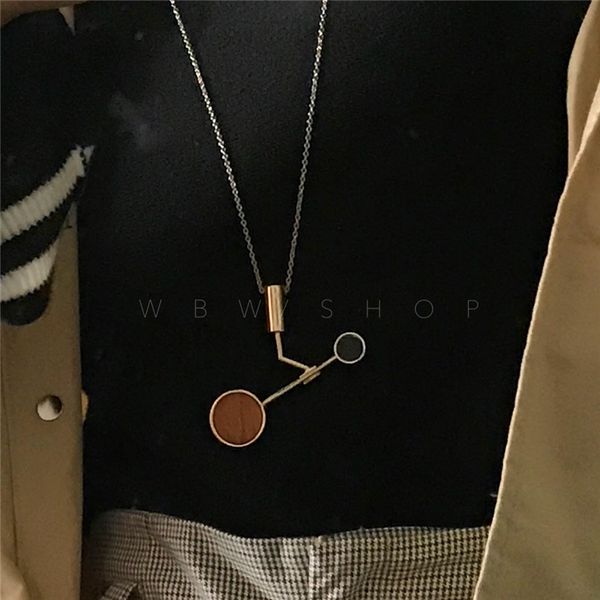 2018 Timeless Wonder Simple Geo Resin Wood Pendant Necklace Gown Punk Unique Trendy Top Gift Pop Rock Prom Ins New F W Runway 5537 From Boiline