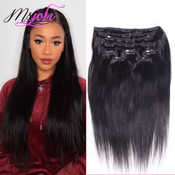 Brazilian Virgin Human Hair 140g Clip In Hair Extensions