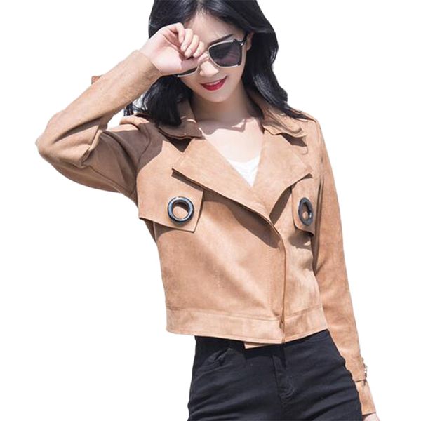 

vogorsean spring autumn outfit woman short jacket coat 2018 korean version fashion office womans jacket coats pink/white/yellow, Black;brown