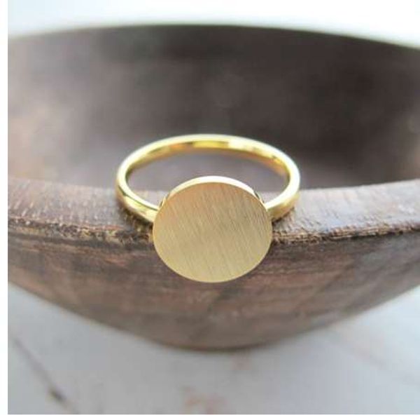 

minimalist rose gold full moon rings for women anel boho jewelry stainless steel geometric round finger bague femme wedding gift, Silver