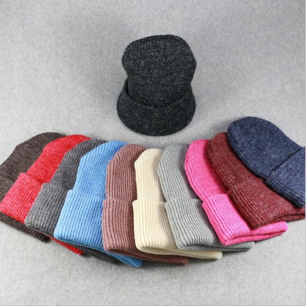 

2017 winter hat women man hat skullies beanies warm knitted cap hats men beanies simple warm cap soft solid, Blue;gray