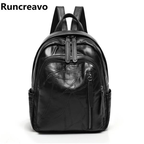 

2018 genuine leather rucksack women backpack sac a dos femme travel lapbackpack school bags for teenage girls