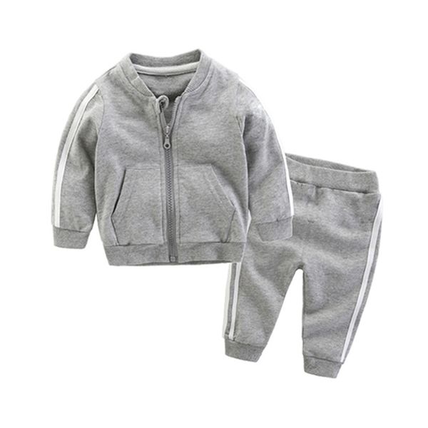 

Tem Doger Baby Boys Girls Clothes Sets Newborn Boy Long-sleeved Clothing Zipper Coats+Pants 2PCS Sport Suit Infants Casual Set Y1892706