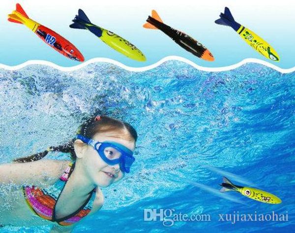 

wholesale 4 pcs/set swimming torpedo bandits diving toys games sport outdoor play pools water fun pool toys hydrodynamic torpedo fun game