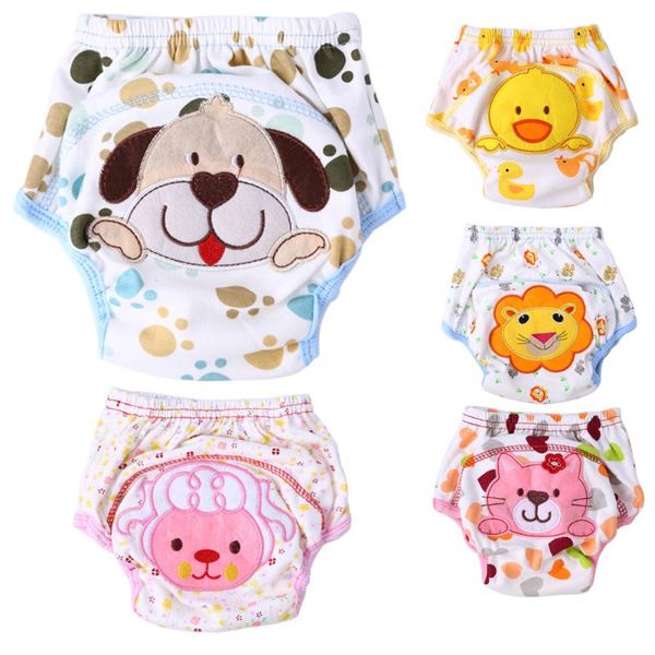 

1pc cute cartoon baby diapers reusable nappies cloth diaper washable infants baby cotton training pants panties nappy changing