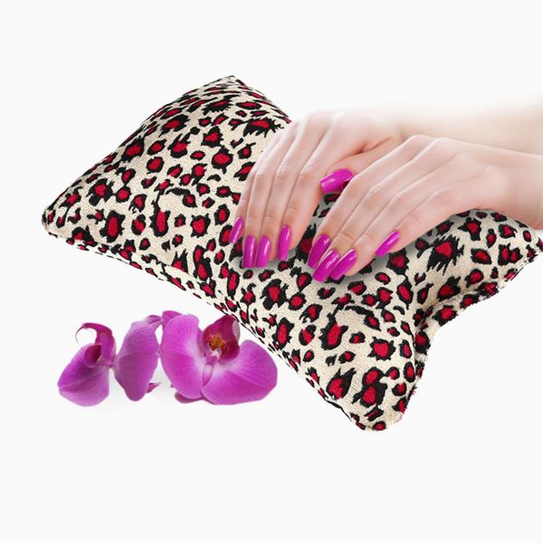 

1 pc leopard print nail arm rest cushion sponge arm rest nail pillow manicure accessories tool, Silver