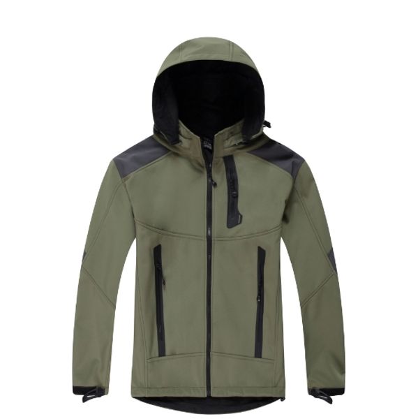 

men waterproof breathable softshell jacket outdoors sports coats women ski hiking windproof winter outwear soft shellw9qi, Black;brown