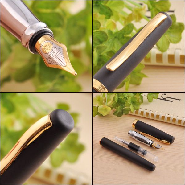 

duke 209 golden and black m nib fountain pen for school & business stationary