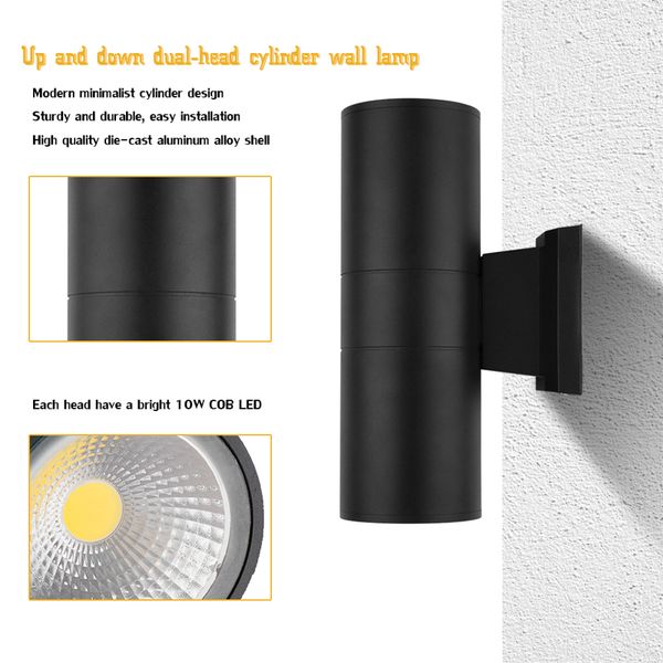 Lamps Lighting Ceiling Fans 20w Up Down Dual Head Cob Led Wall