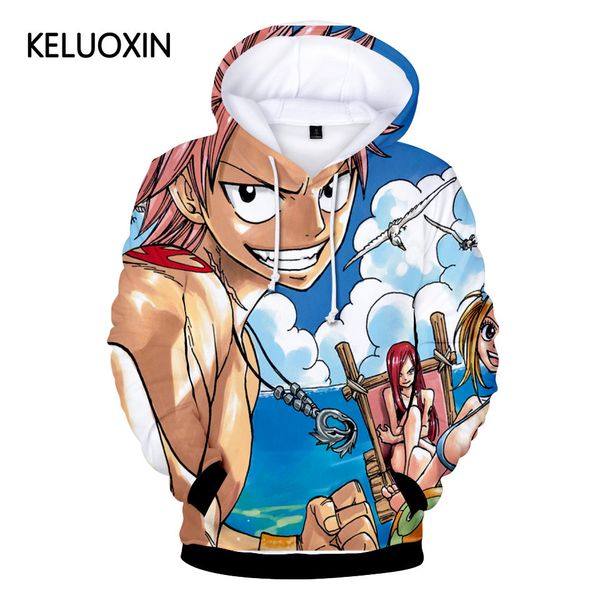 

keluoxin fairy tail 3d толстовки мужчины женщины характер аватар печати пуловеры аниме смешные harajuku толстовка sudadera hombre, Black