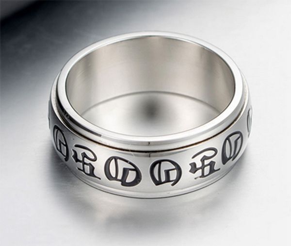 

2018 creative selling jewelry and retro personality titanium ring man accessories ring, Silver