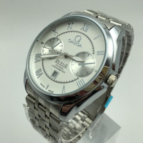 

sell like hot cakes! High quality fashion steel strap quartz watch calendar waterproof business casual watch