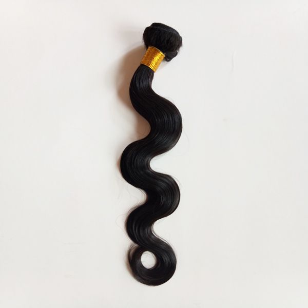 

european brazilian virgin human hair weft 8-28inch body wave full cuticle aligned soft and smooth indian remy hair extensions, Black