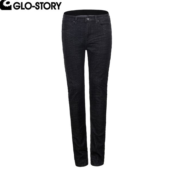 

glo-story mens casual straight black jeans homme masculina jean pants mnk-5094, Blue
