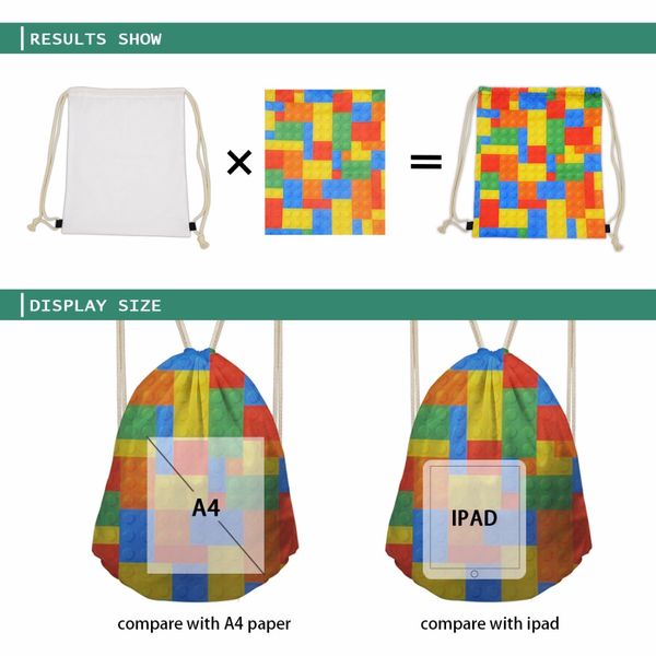 

drawstring bag women's 3d printing shopping bag girls mini softback for kids daily package deporte