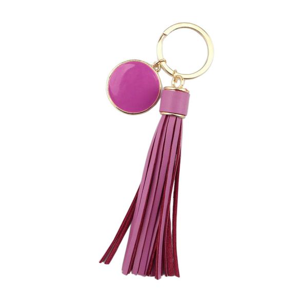 Anahtarlıklar Landards kişiselleştirilmiş altın deri püskül anahtarlık kadın çanta cazibesi boş anahtar yüzük sevgililer günü hediye emaye mücevher toptan j8ah