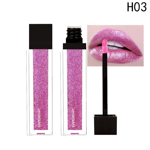 

metallic color matte pearls lipstick long lasting waterproof liquid lipstick shimmer diamond gillter non-stick cup