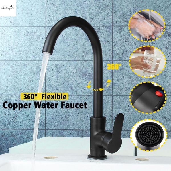 

black copper 360rotatable bathroom basin faucet kitchen sink and cold mixer tap single handle faucet spout deck mounted