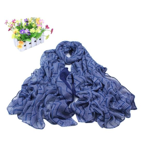 

new fashion 2018 spring summer print women chiffon scarf muslim hijab wrap popular soft striped shawls headbands, Blue;gray