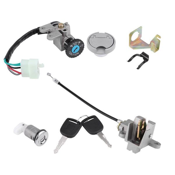 

ignition switch key lock gas tank cap set for gy6 50cc scooter moped bike jonway taotao roketa