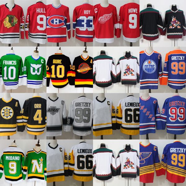 

99 Wayne Gretzky 4 Bobby Orr 66 Mario Lemieux 9 Bobby Hull 10 Ron FrancisIce 10 Pavel Bure 9 Modano Hockey Jerseys