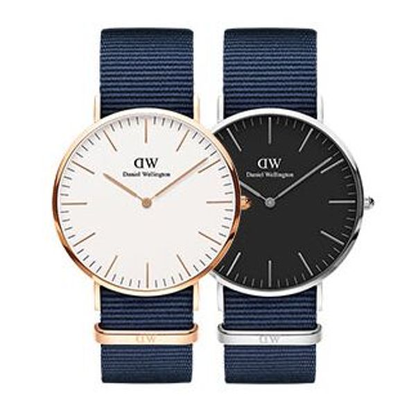 

New Brand men women Daniel Watch Red Blue Watch Nylon Band 40MM Men's Quartz Watch