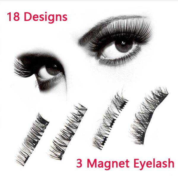 

3d magnetic eyelashes on the magnet lashes extension kit 4pcs easy to wear reusable soft fake eyelashes long three magnets