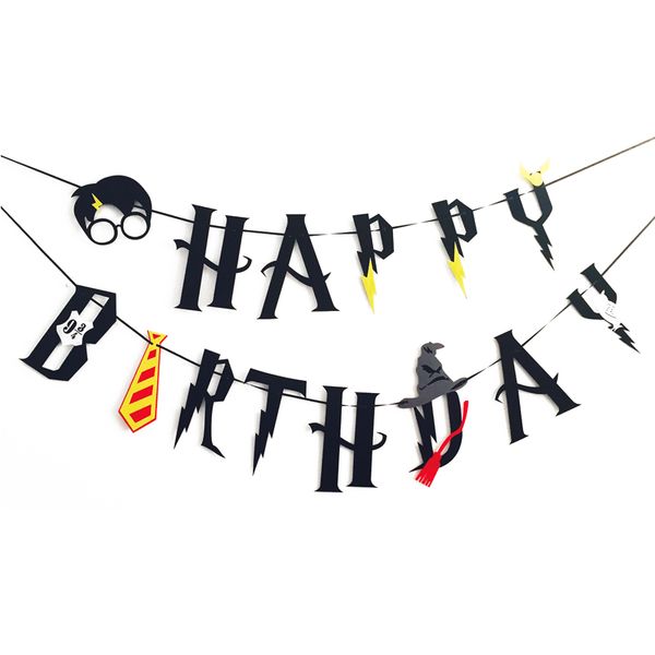 Grosshandel Harry Potter Happy Birthday Letters Banner Filz Magic