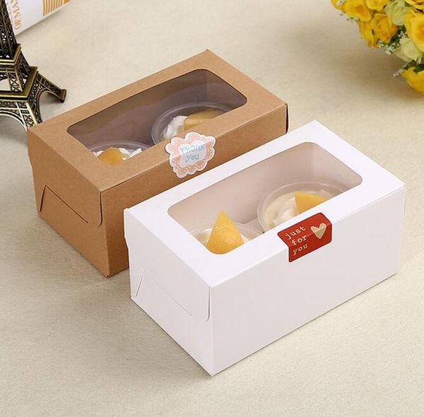 10 De Blanc Pliable en Carton Boîte De Gâteau//Cupcake//Muffin Boîtes 10/" X 10/" X 4/"