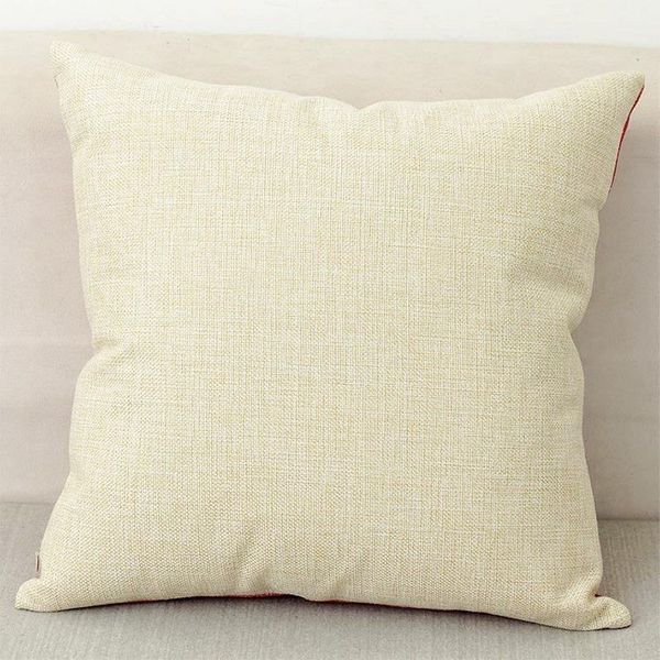 

40x40cm natural poly linen pillow case blanks for diy sublimation plain burlap cushion cover embroidery blanks