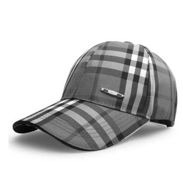 

Men's women's summer luxury brand outdoor sun protection hats spring and autumn khaki cap sunhat England style plaid hats