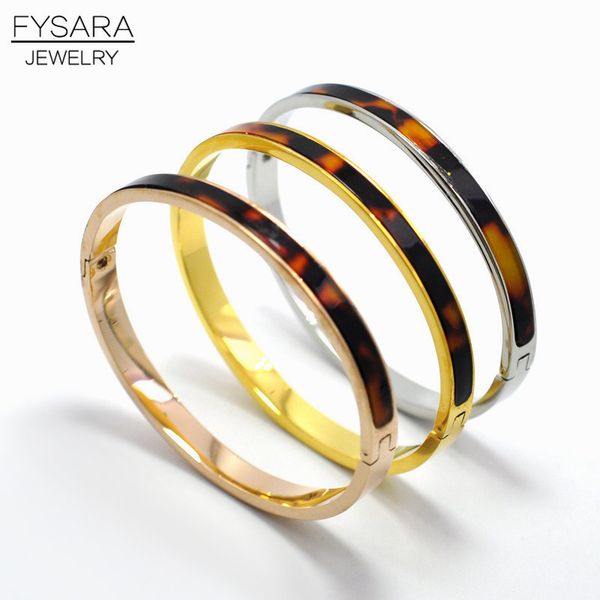 

fysara bohemia enamel bangle for women rose gold color colorful resin love lover cuff bracelet jewelry black bracelets bangles