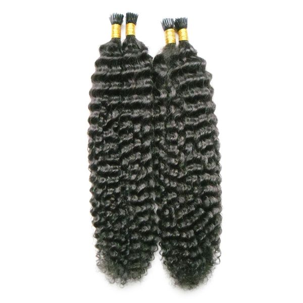 Deep Curly I Tip Extension per capelli umani Keratin 200s Virgin Human Hair Keratine 200g i capelli sono naturali per le capsule I Tip Extensions