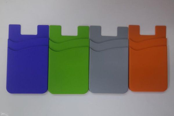 

new arrival factory price wholesale pocket sticky silicone card holder adhesive smart phone card holder for cellphone