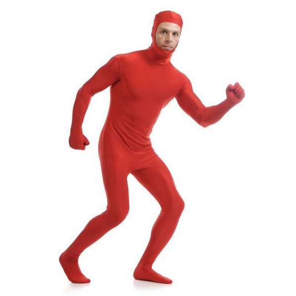 

sof012) red lycra spandex full body fetish zentai skin tights bodysuit cosplay costume unitard jumpsuit dancewear, Black