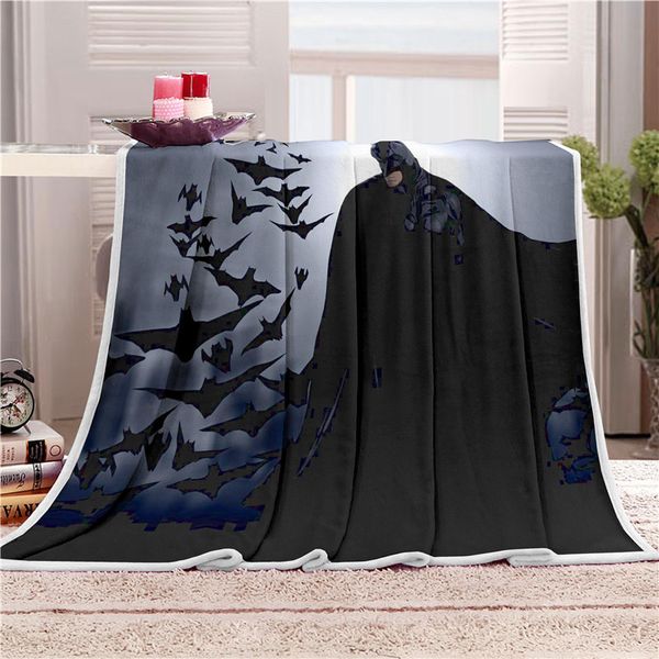 

bat pattern blanket velvet plush lunch break blanket for kids bedsheet comfortable printed soft throw travel no smell cb81