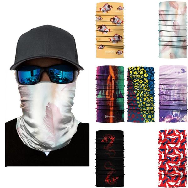 

mnycxen outdoor sports headband cycling bicycle hiking mask neck warmer cover scarve bicycle mask bike bandana scarfs b1, Black