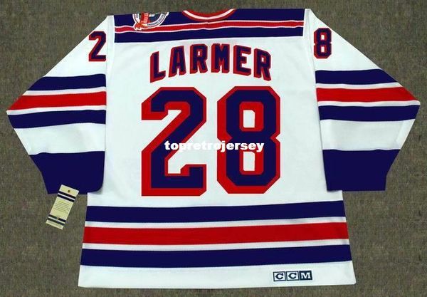 

wholesale mens steve larmer new york rangers 1994 ccm vintage home retro hockey jersey, Black;red
