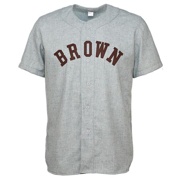 

Brown University 1949 Road Jersey All Stitched Custom Any Name Any Numbher Baseball Jerseys Mix Order High Quality Free Shipping