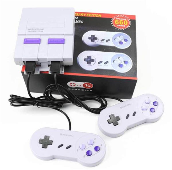 Host Retro Handheld Game Console-SNES Classic TV-Videospielkonsole für Kinder und Erwachsene AV Out können 660 Spiele speichern