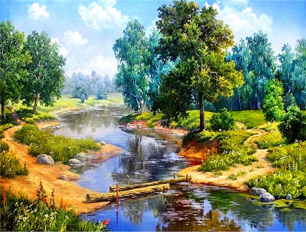 

diamond embroidery landscape forest lake diy diamond painting cross stitch kit resin full round diamond mosaic home decoration yx4044