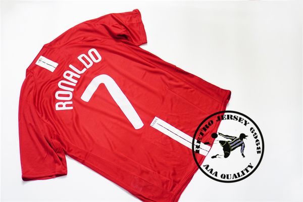 

2008 champion league final ronaldo giggs rooney ferdinand scholes soccer jersey, Black;yellow