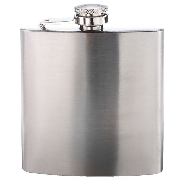 

stainless steel 6oz hip flask screw cap for whisky alcohol