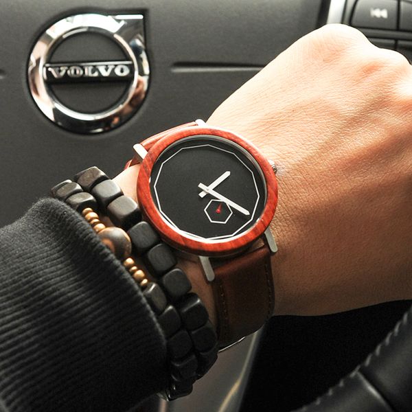 

bobo bird watches men leather strap wood watch japan move quartz wristwatches relogio masculino c-m28, Slivery;brown